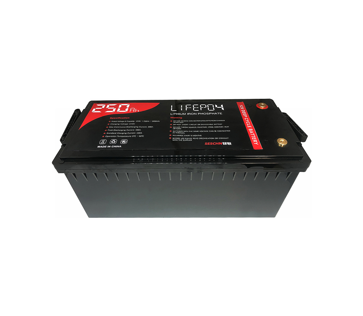 12V 250Ah(Software Inside) Standard Deep Cycle LiFePO4 For Lead-Acid Replacement