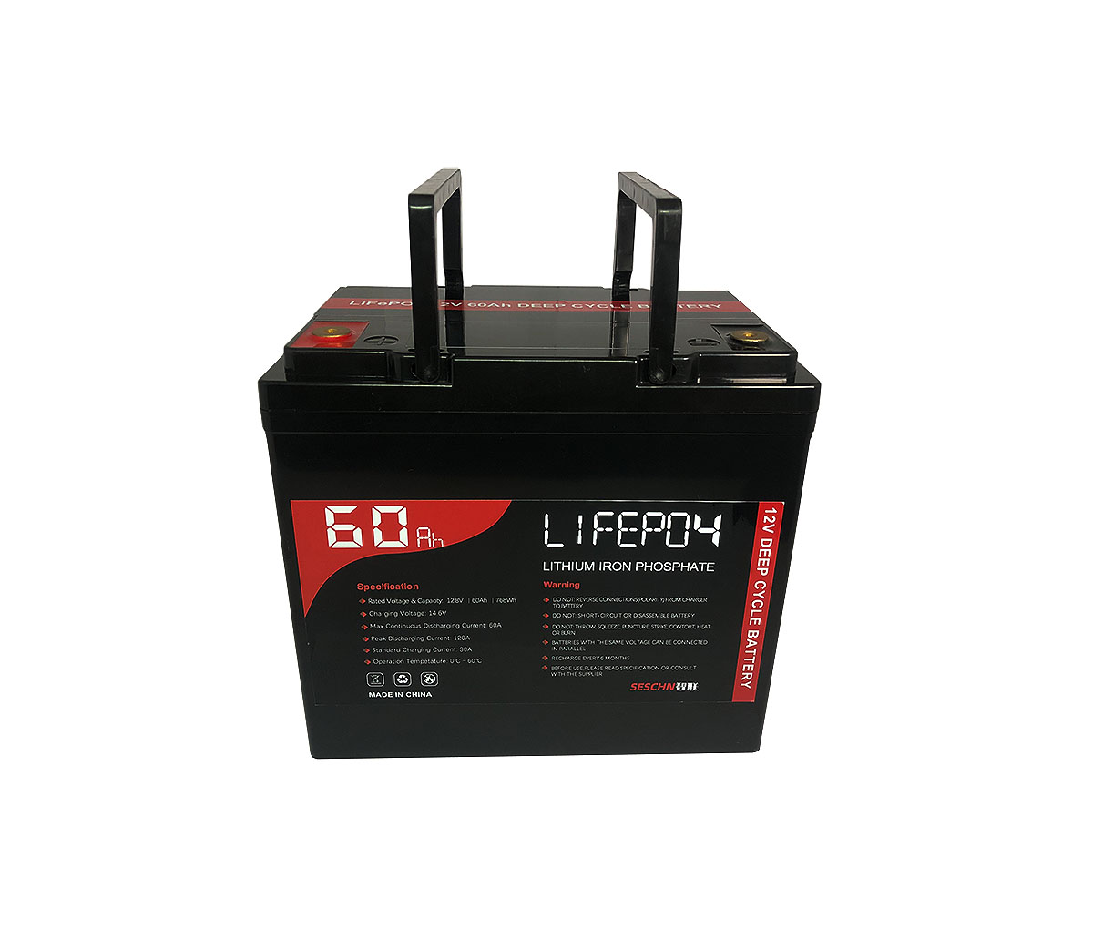 LFP12V60Ah (Software Inside) Deep Cycle & High Rate For Lead-Acid Replacement