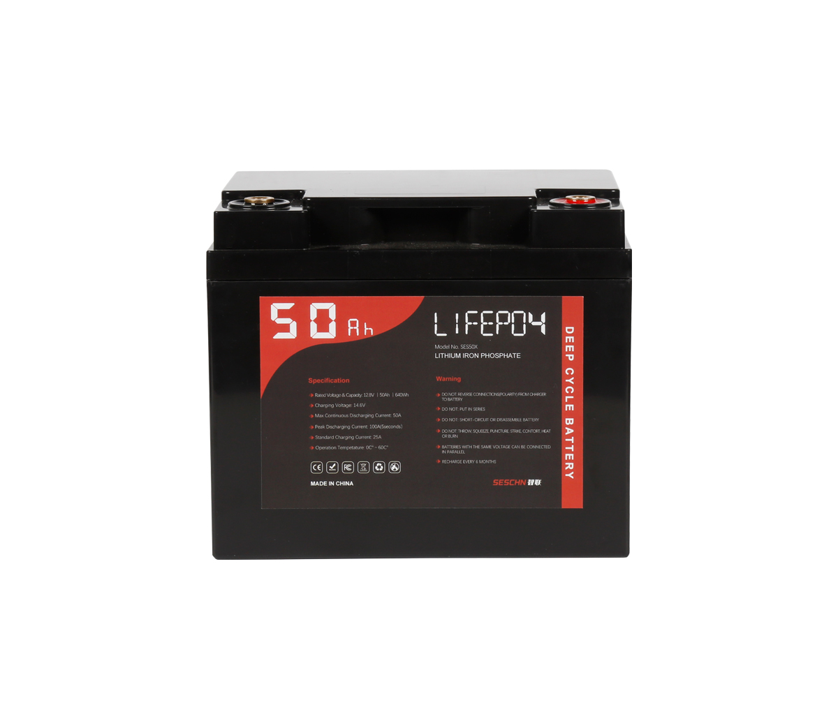 LFP12V50Ah Deep Cycle & Hi
