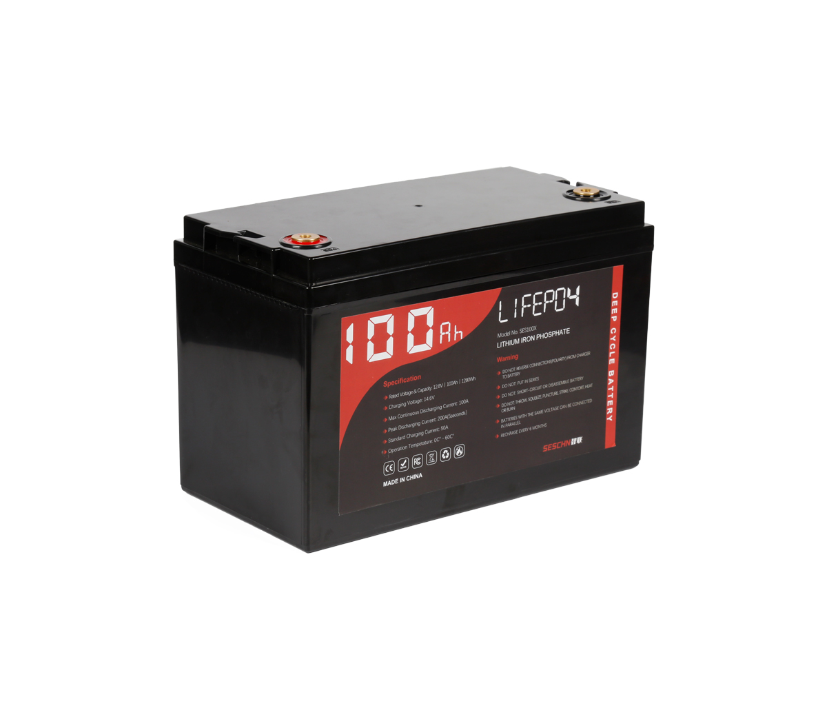 LFP12V100Ah Deep Cycle & H